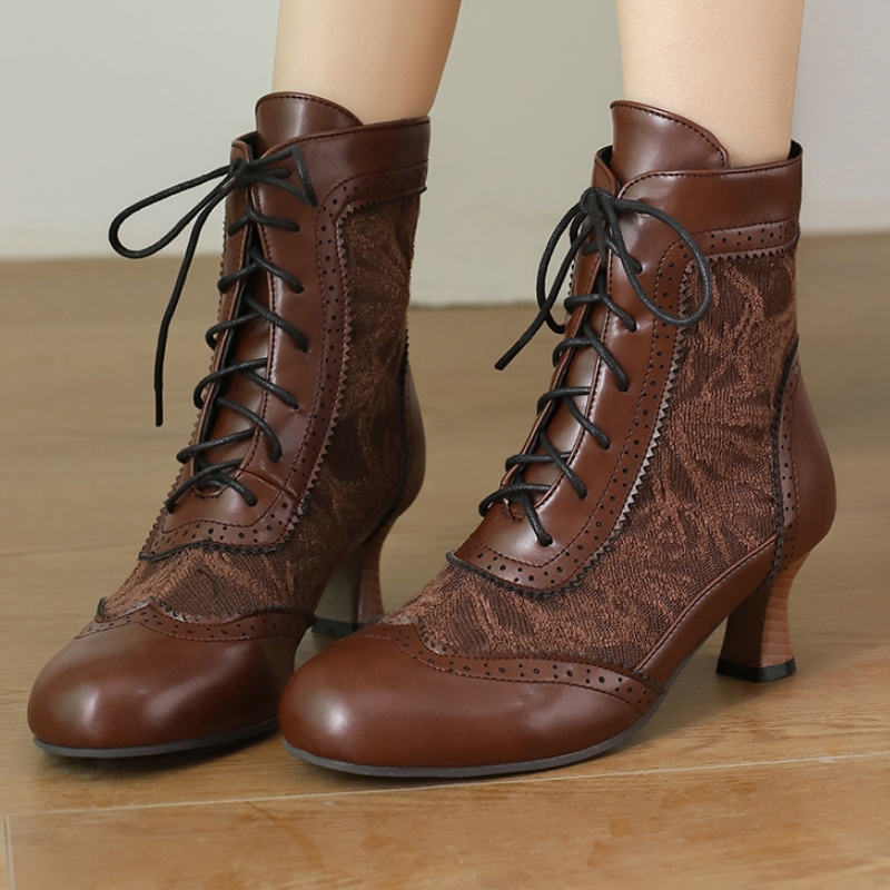 Women'S Shoes Big Feet - Stivaletti stringati femminili vintage di grandi