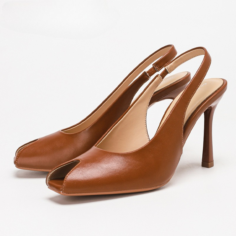 Peep Toe Heels - Tacchi alti sexy con cinturino alla