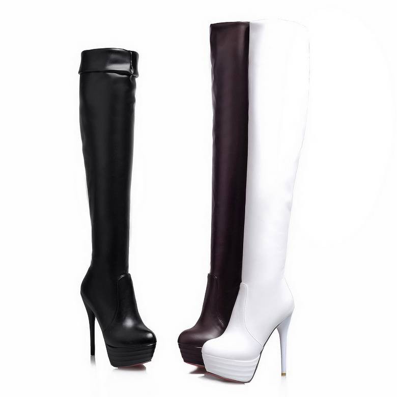 Women'S Shoes Big Feet - SIMLOVEYO Stivali al ginocchio Piattaforma Scarpe