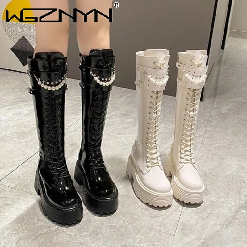 Zip Up Boots Short - Stivali invernali in pelle calda peluche
