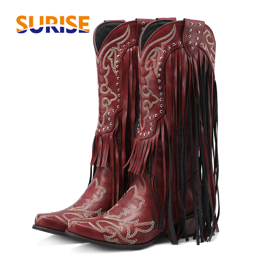 Western Cowgirl Boot - Western Cowboy stivali a metà polpaccio