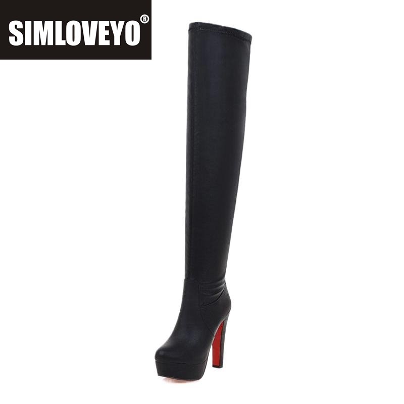 Women'S Shoes Big Feet - SIMLOVEYO Scarpe Stivali sopra il ginocchio