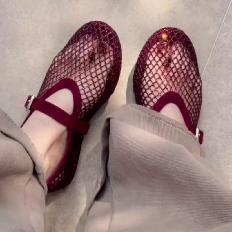 Women Shoes Casual - Sandali Baotou con strass intagliati da
