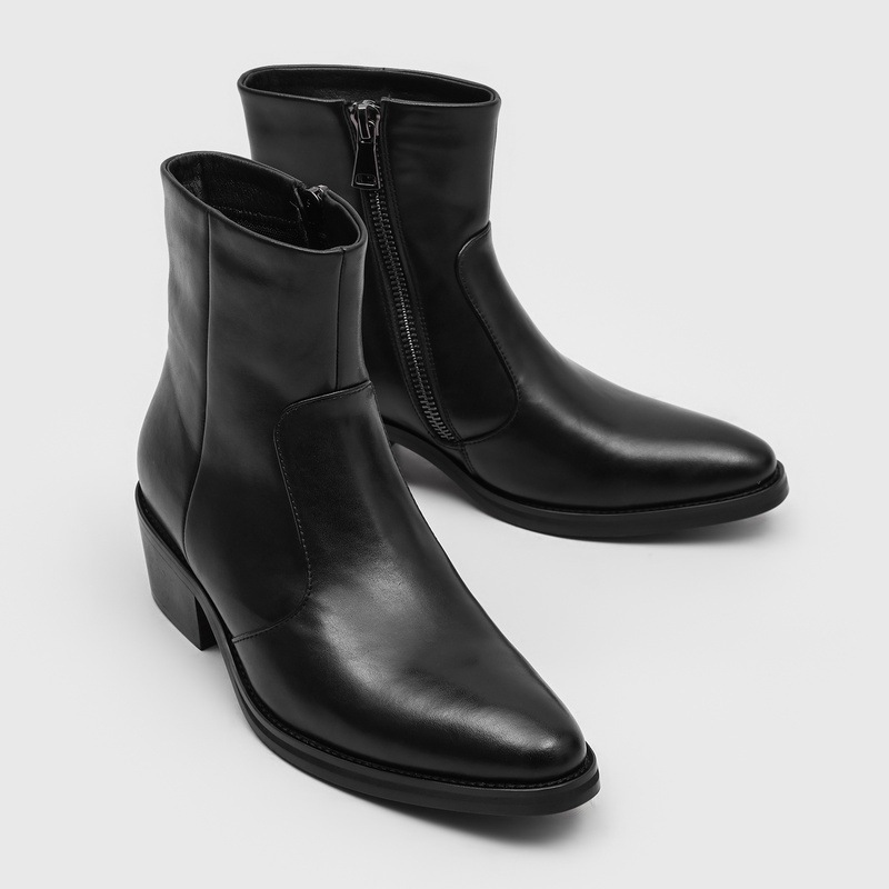 Block Heel Ankle Boots - Stivaletti Chelsea da Uomo di Alta