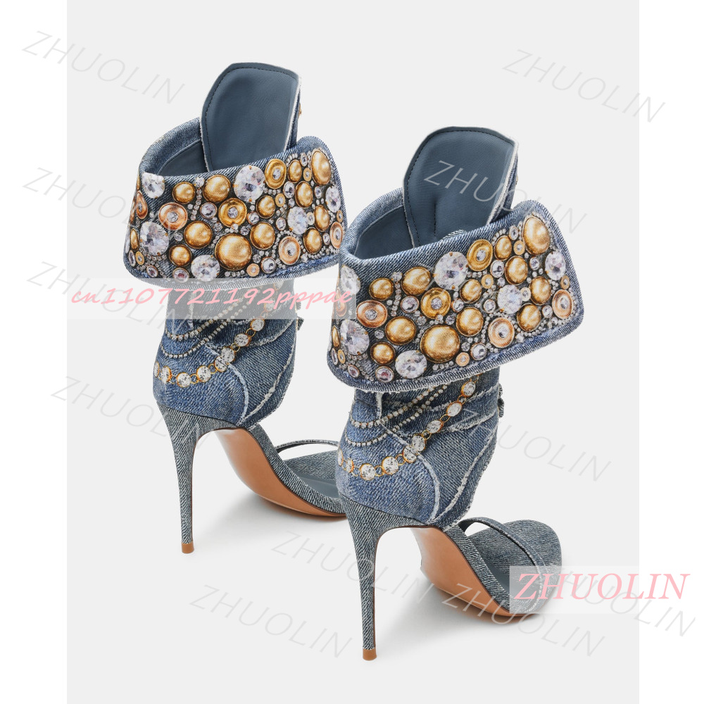 Sandali da donna in denim blu  - Women'S Shoes Trendy recensione e prezzo