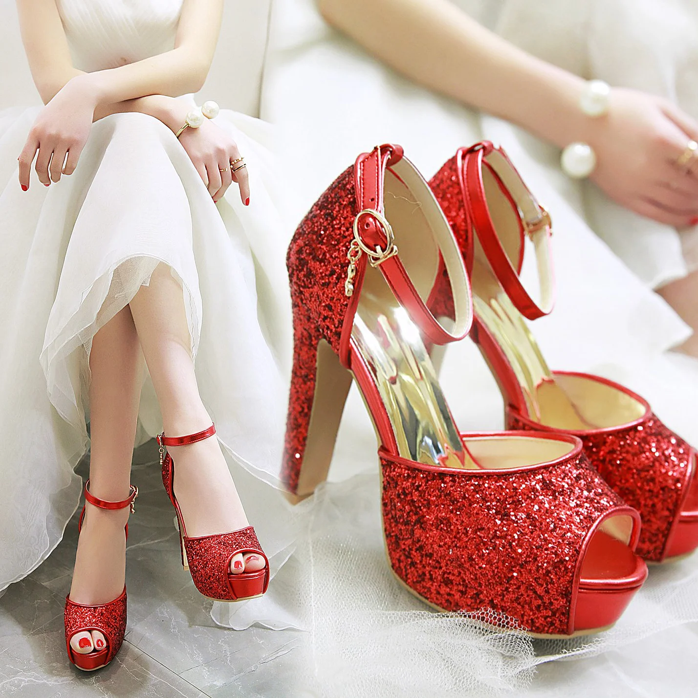 Sandali con plateau con tacco  - Peep Toe Heels recensione e prezzo