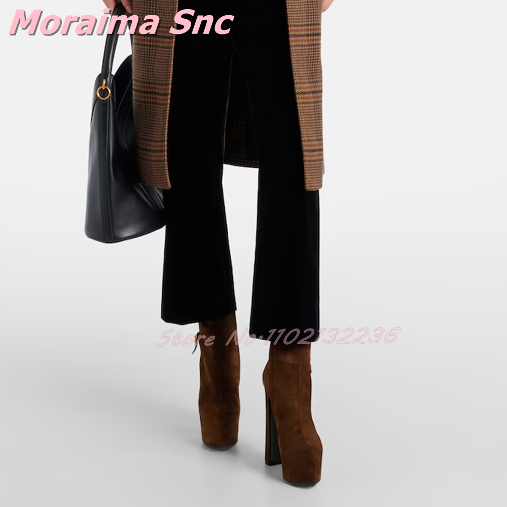 Stivaletti in Pelle Scamosciat - Block Heel Ankle Boots recensione e prezzo