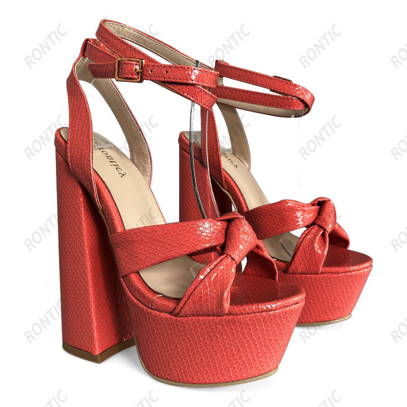 Rontic Sandali con plateau da  - Block Heel Ankle Boots recensione e prezzo