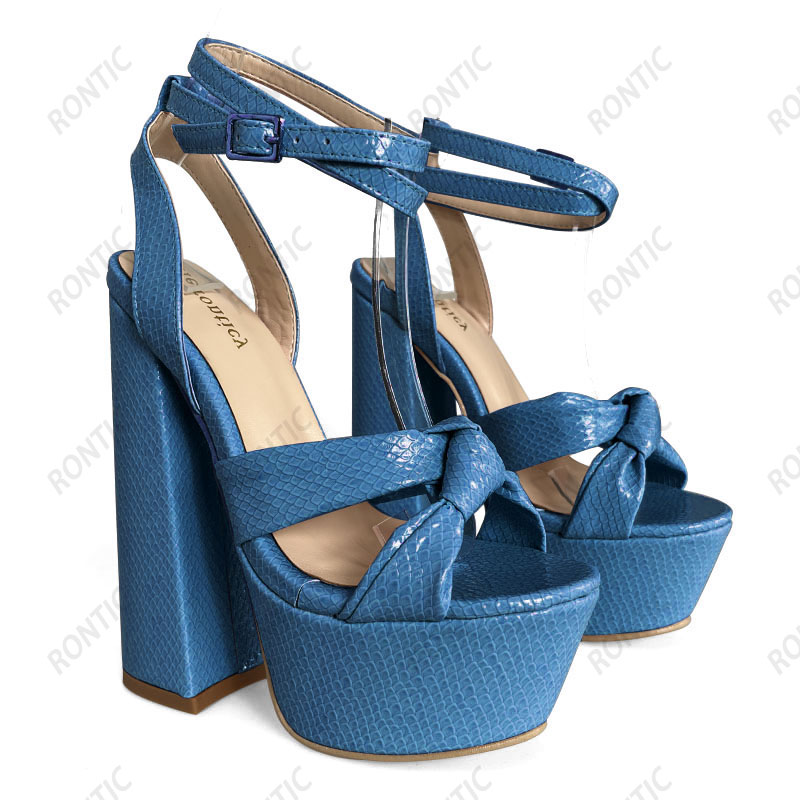 Rontic Sandali con plateau da  - Block Heel Ankle Boots recensione e prezzo