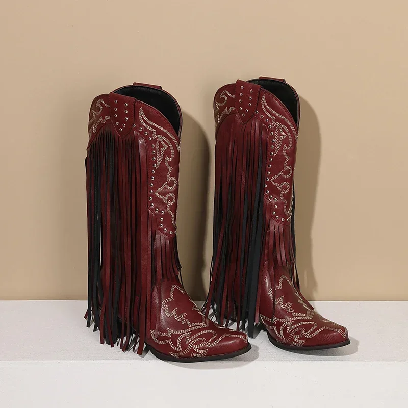 Frangia Rivetto Stivali a metà - Western Cowgirl Boot recensione e prezzo