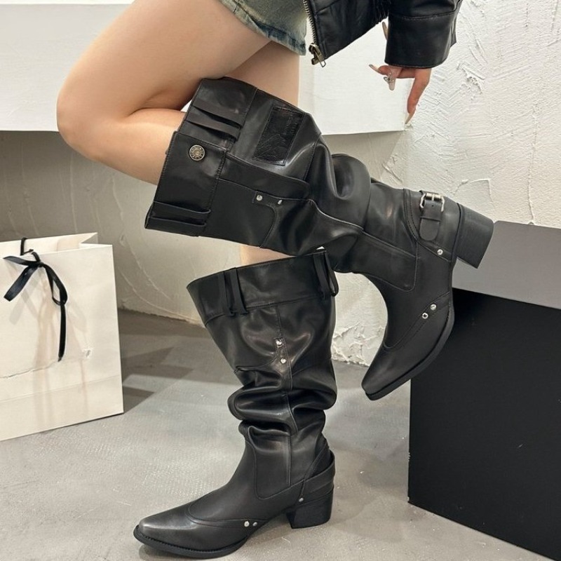 Stivali singoli avvolti da don - Block Heel Ankle Boots recensione e prezzo