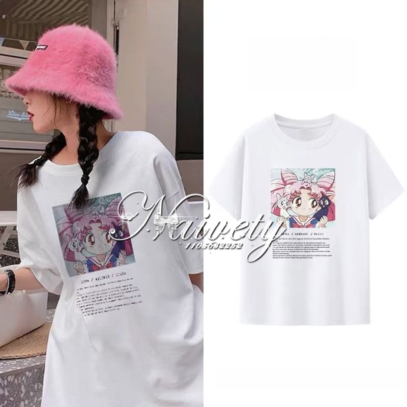 T-shirt in cotone con motivo v - Women'S Shoes In The 90S recensione e prezzo